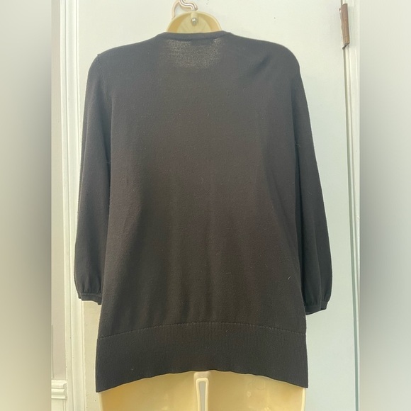 Halogen Women’s Black Button-Front Cardigan Sweater, Size Large - Picture 3 of 9